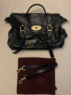 Black Mulberry Oversized Alexa Bag